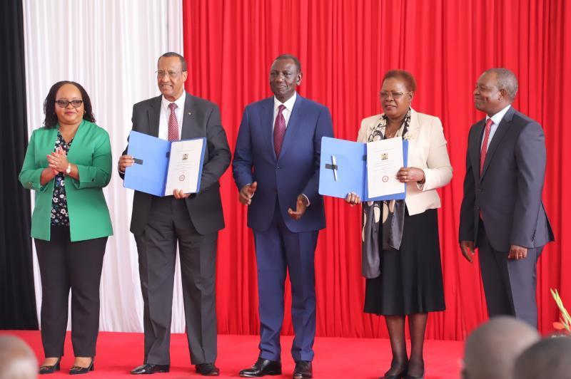 President Ruto and other leaders at State House.